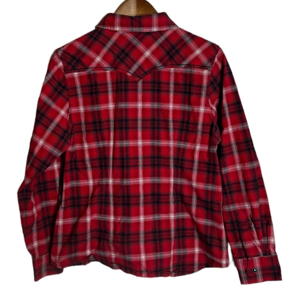 Pendleton Red Snap Button Down Shirt size Large 9… - image 2